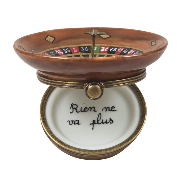 Load image into Gallery viewer, Brown Roulette Wheel Limoges Box

