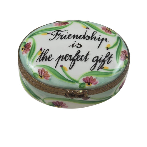 Friendship Is The Perfect Gift Oval Limoges Box