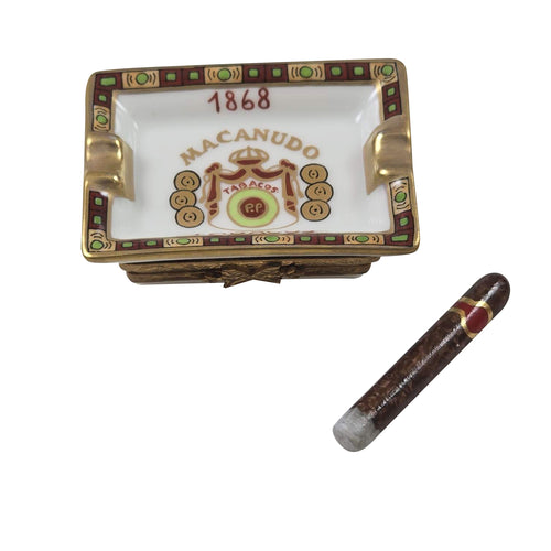 Macanudo Ashtray with Cigar Limoges Box