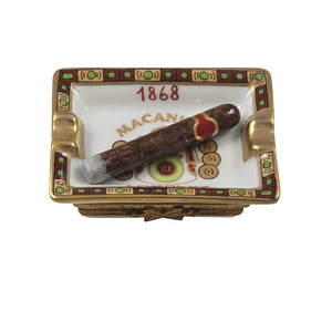 Macanudo Ashtray with Cigar Limoges Box