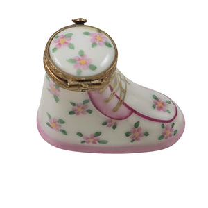 Pink Baby Bootie Limoges Box
