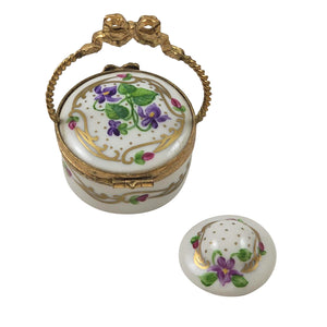 Hat Box with Flowers Limoges Box