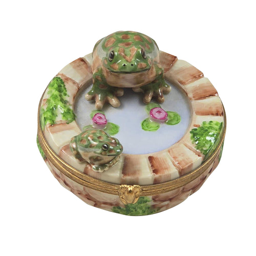 Frogs on Fountain Limoges Box