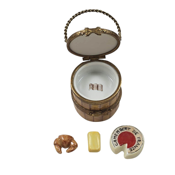 Load image into Gallery viewer, Double Hinged Picnic Basket Limoges Box
