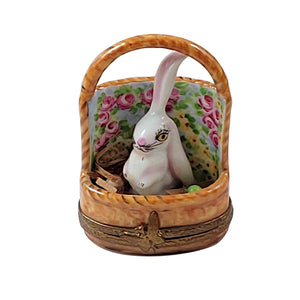 Basket with Bunny Limoges Box