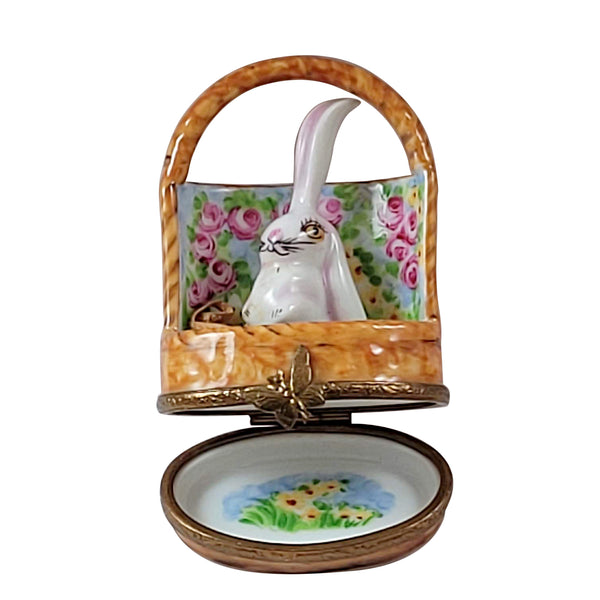 Load image into Gallery viewer, Basket with Bunny Limoges Box
