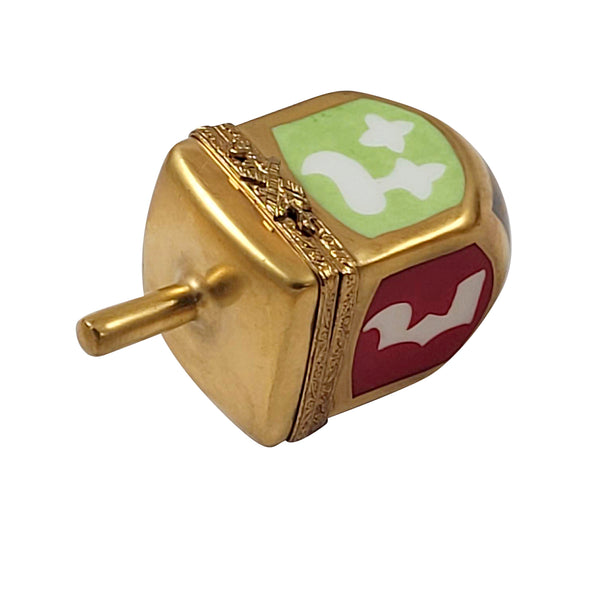 Load image into Gallery viewer, Dreidel - Multi Colored Limoges Box
