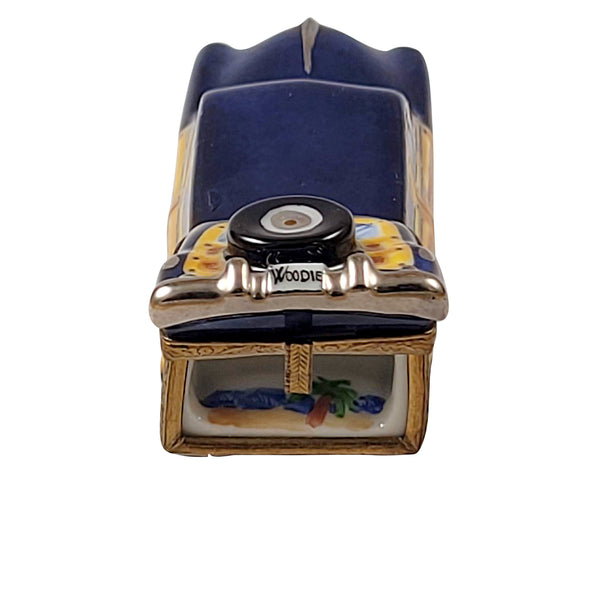 Load image into Gallery viewer, Blue Woody Wagon Limoges Box
