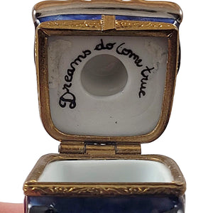 Blue Woody Wagon Limoges Box