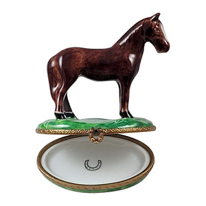 Brown Horse Limoges Box
