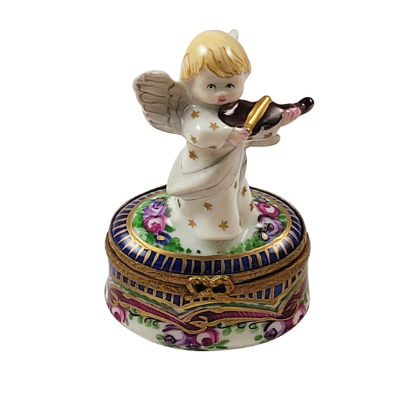Load image into Gallery viewer, Angel with Violin Limoges Box
