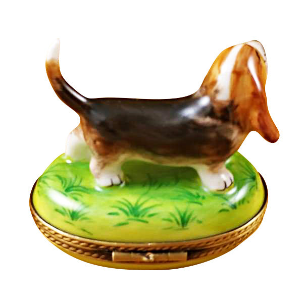 Load image into Gallery viewer, Rochard "Bassett Hound" Limoges Box
