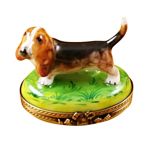 Rochard "Bassett Hound" Limoges Box