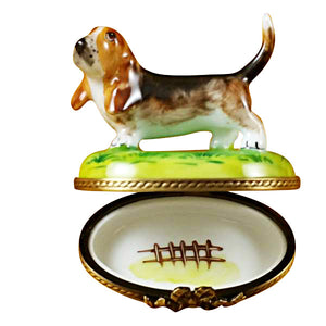 Rochard "Bassett Hound" Limoges Box