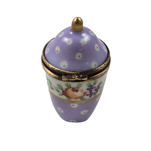 Rochard "Light Purple Gold Dot Jar/High Lid" Limoges Box