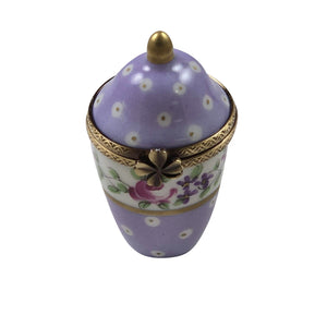 Rochard "Light Purple Gold Dot Jar/High Lid" Limoges Box