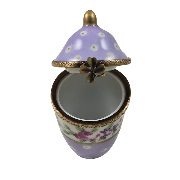 Load image into Gallery viewer, Rochard "Light Purple Gold Dot Jar/High Lid" Limoges Box
