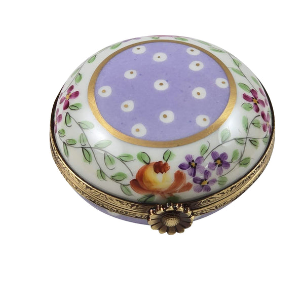 Load image into Gallery viewer, Rochard "Light Purple Gold Dot Round" Limoges Box
