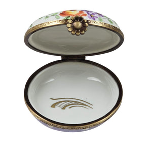 Rochard "Light Purple Gold Dot Round" Limoges Box