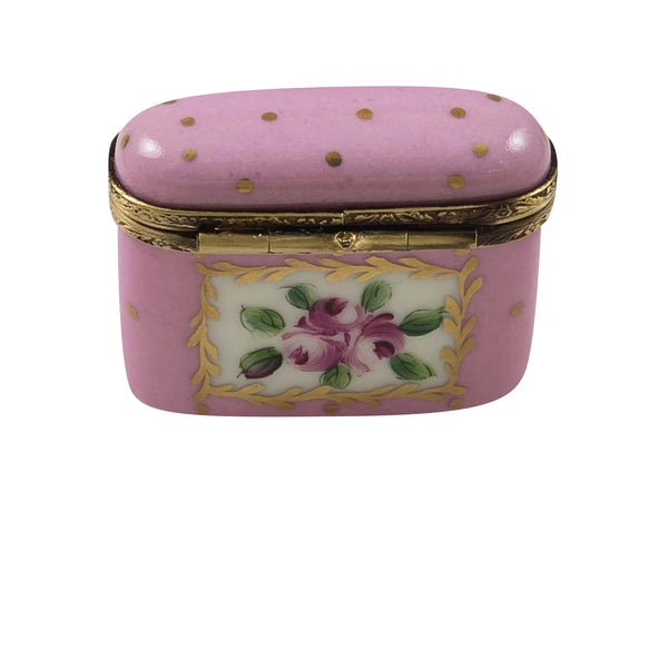 Load image into Gallery viewer, Rochard "Pink Gold Dots Small Oval" Limoges Box
