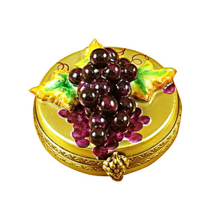 Rochard "Grapes on Gold Round" Limoges Box