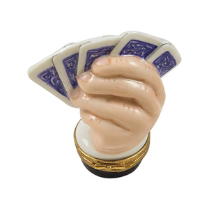 Rochard "Cards in Hand - Royal Straight Flush" Limoges Box