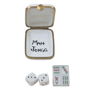 Rochard "Mah Jongg Tile with Removable Dice" Limoges Box