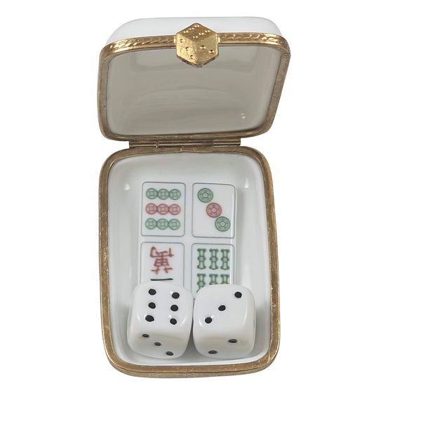Load image into Gallery viewer, Rochard "Mah Jongg Tile with Removable Dice" Limoges Box
