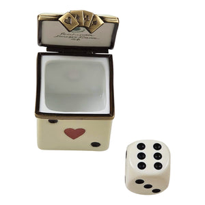 Rochard "Dice Box with Removable Dice" Limoges Box