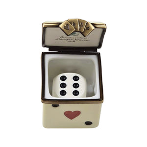 Rochard "Dice Box with Removable Dice" Limoges Box