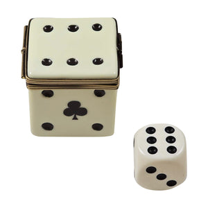 Rochard "Dice Box with Removable Dice" Limoges Box