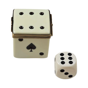 Rochard "Dice Box with Removable Dice" Limoges Box