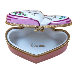 Rochard "Double Pink Heart" Limoges Box