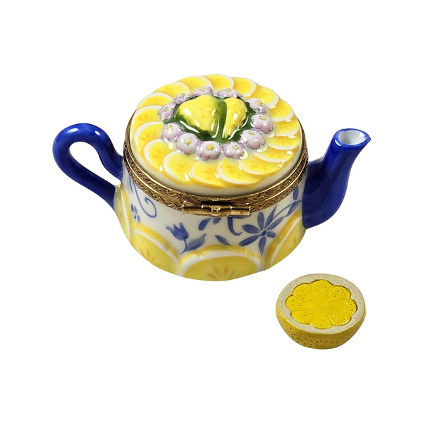 Load image into Gallery viewer, Rochard "Lemon Teapot with Removable Lemon" Limoges Box
