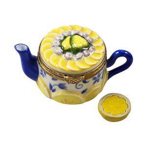 Rochard "Lemon Teapot with Removable Lemon" Limoges Box
