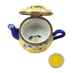 Rochard "Lemon Teapot with Removable Lemon" Limoges Box