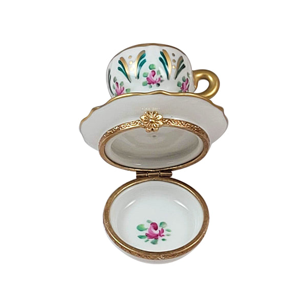 Load image into Gallery viewer, Rochard &quot;Cup Of Tea with Lemon &amp; Removable Sugar&quot; Limoges Box
