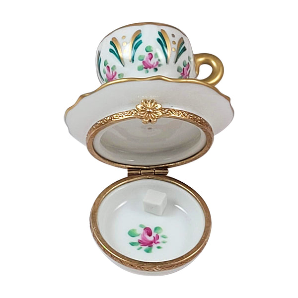 Load image into Gallery viewer, Rochard &quot;Cup Of Tea with Lemon &amp; Removable Sugar&quot; Limoges Box

