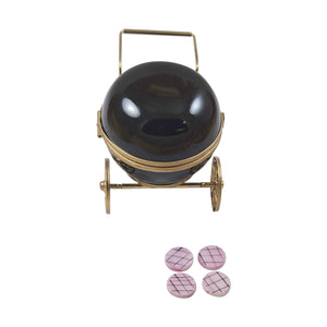 Rochard "Bar-B-Que Grill with Removable Hamburger Patties" Limoges Box