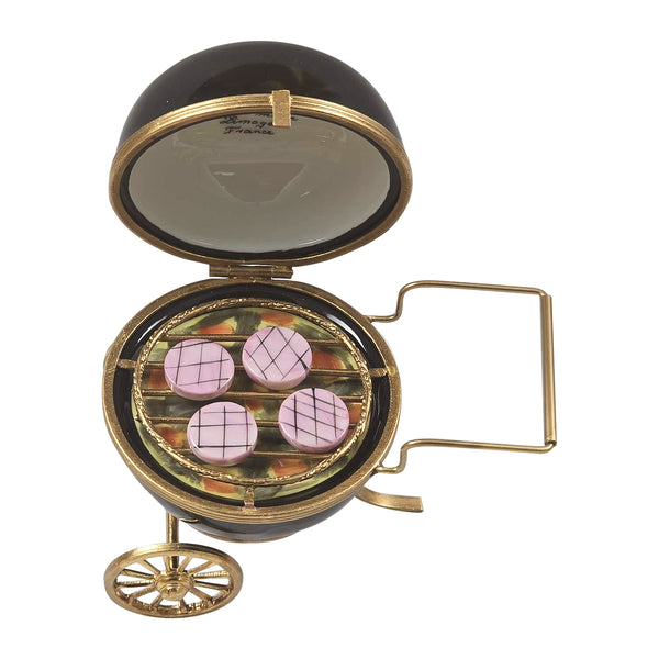 Load image into Gallery viewer, Rochard "Bar-B-Que Grill with Removable Hamburger Patties" Limoges Box
