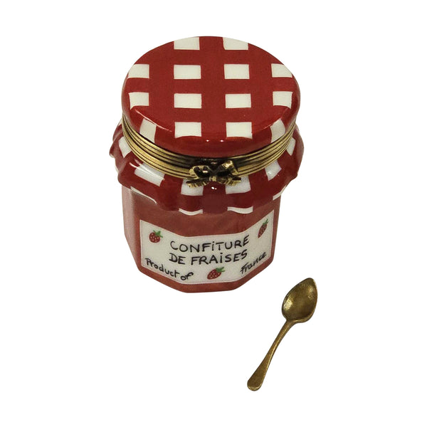 Load image into Gallery viewer, Rochard "Strawberry Jam with Removable Spoon" Limoges Box
