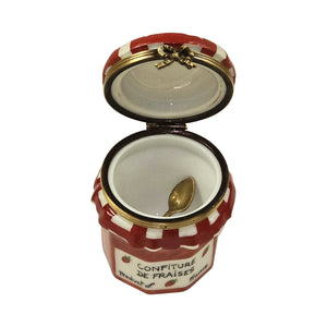 Rochard "Strawberry Jam with Removable Spoon" Limoges Box