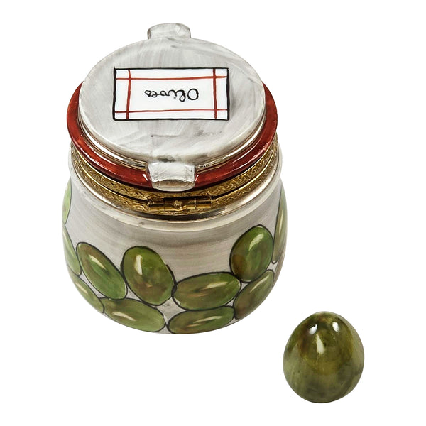 Load image into Gallery viewer, Rochard "Green Olive Jar" Limoges Box
