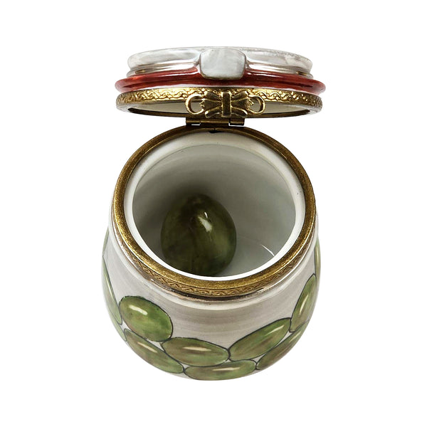 Load image into Gallery viewer, Rochard "Green Olive Jar" Limoges Box
