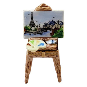 Rochard "Easel with Eiffel Tower" Limoges Box