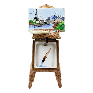 Rochard "Easel with Eiffel Tower" Limoges Box