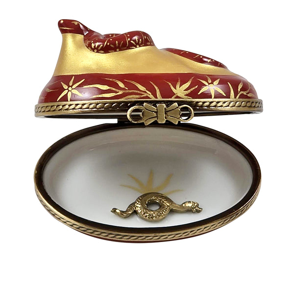 Load image into Gallery viewer, Rochard "2025 Year Of The Snake with Removable Brass Snake" Limoges Box
