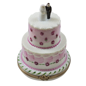 Rochard "Wedding Cake Topper with Bride & Groom" Limoges Box