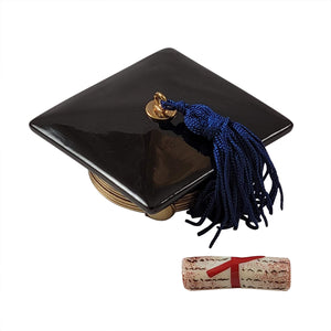 Rochard "Black Graduation Cap With Diploma" Limoges Box