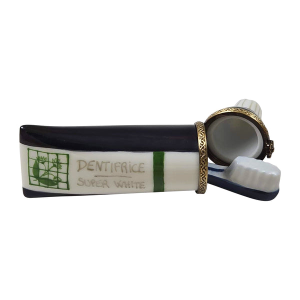 Load image into Gallery viewer, Rochard "Tube Toothpaste Blue/Mint with Removable Brush" Limoges Box
